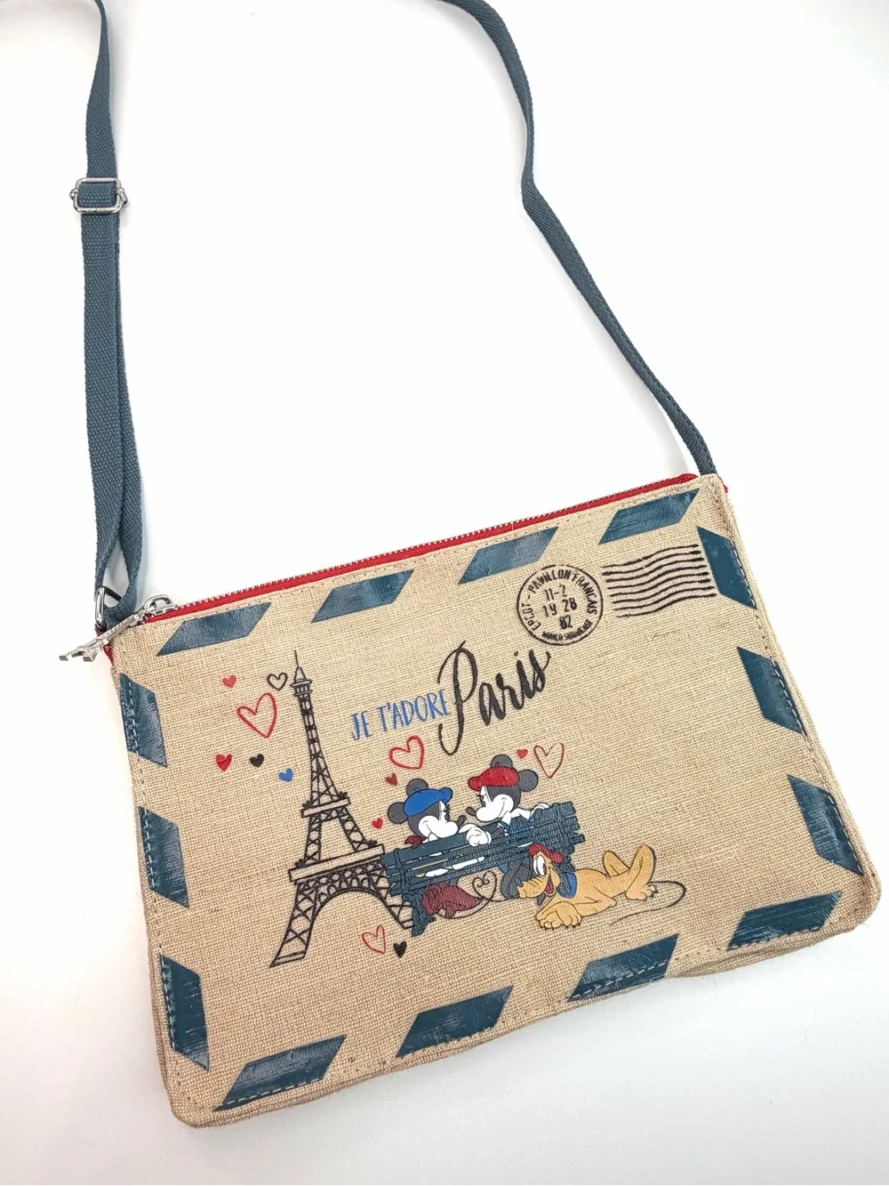 Disney Paris Epcot Mickey Mickey Envelope Mail Crossbody Bag